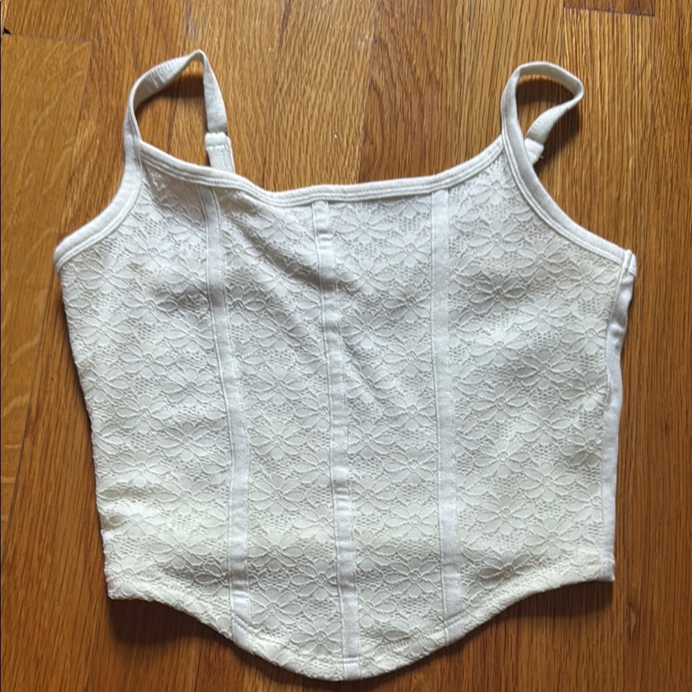 Hollister Gray Fitted Bustier Camisole